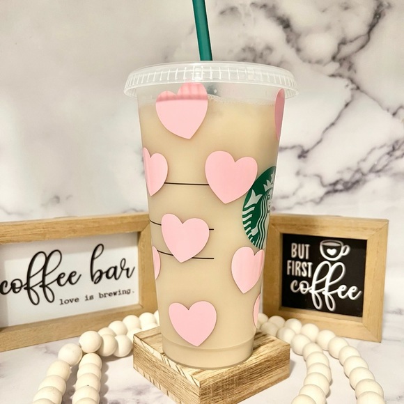 💝 Starbucks Cup with Hearts | Starbucks Cup | Starbucks Cup Personalized💝 - Picture 5 of 5
